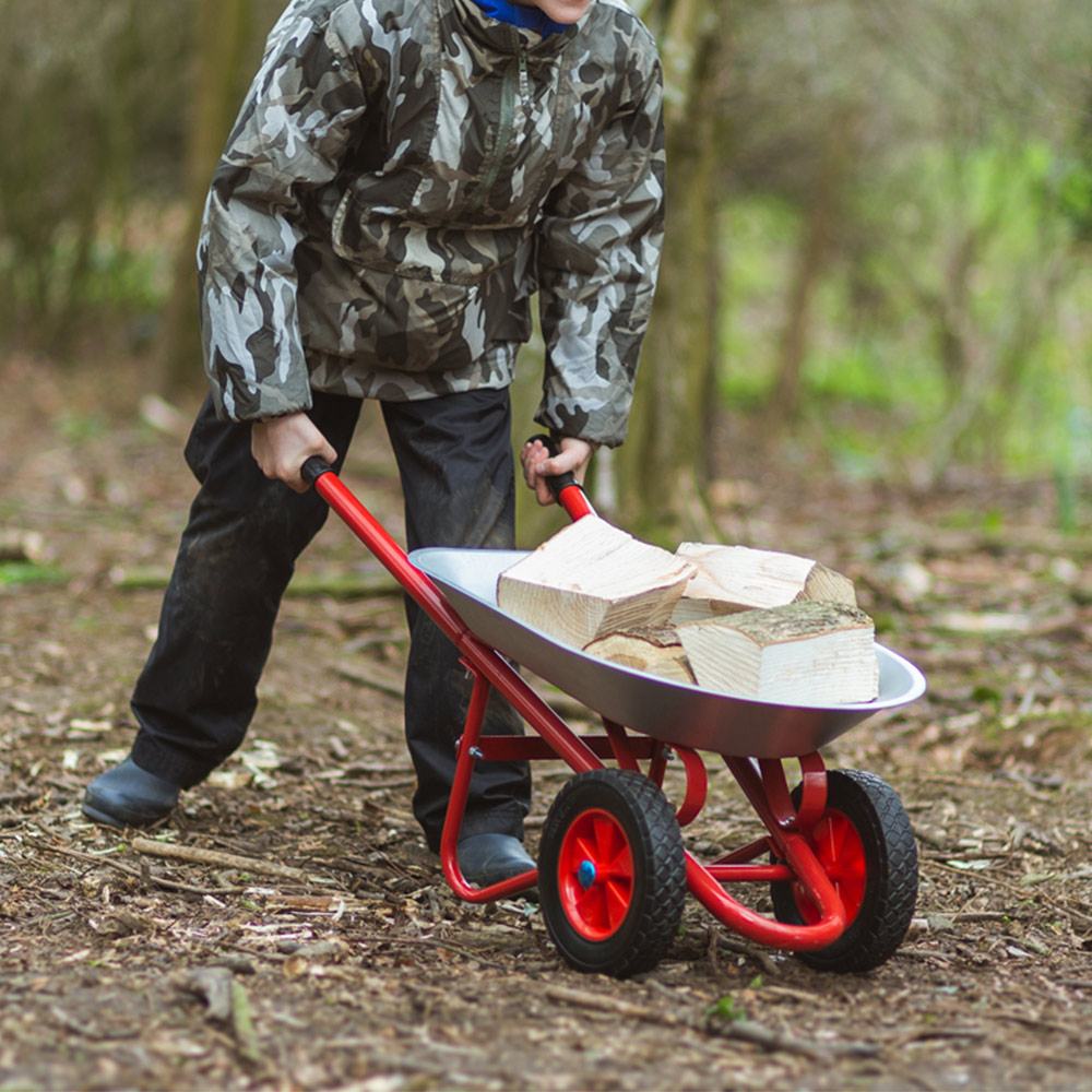 Bigjigs Toys Red and Black Children Wheelbarrow Image 6