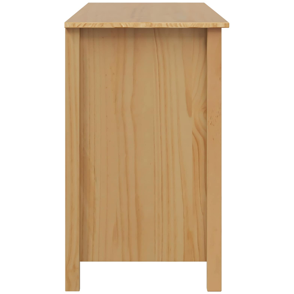vidaXL Hill 3 Drawer Compact Pine Wood Home Desk Brown Image 6