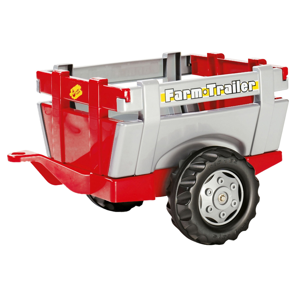 Robbie Toys Red and Silver Rolly Farm Trailer Image 1