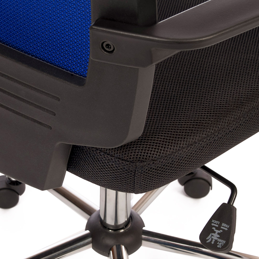 Teknik Star Blue and Black Mesh Swivel Office Chair Image 5