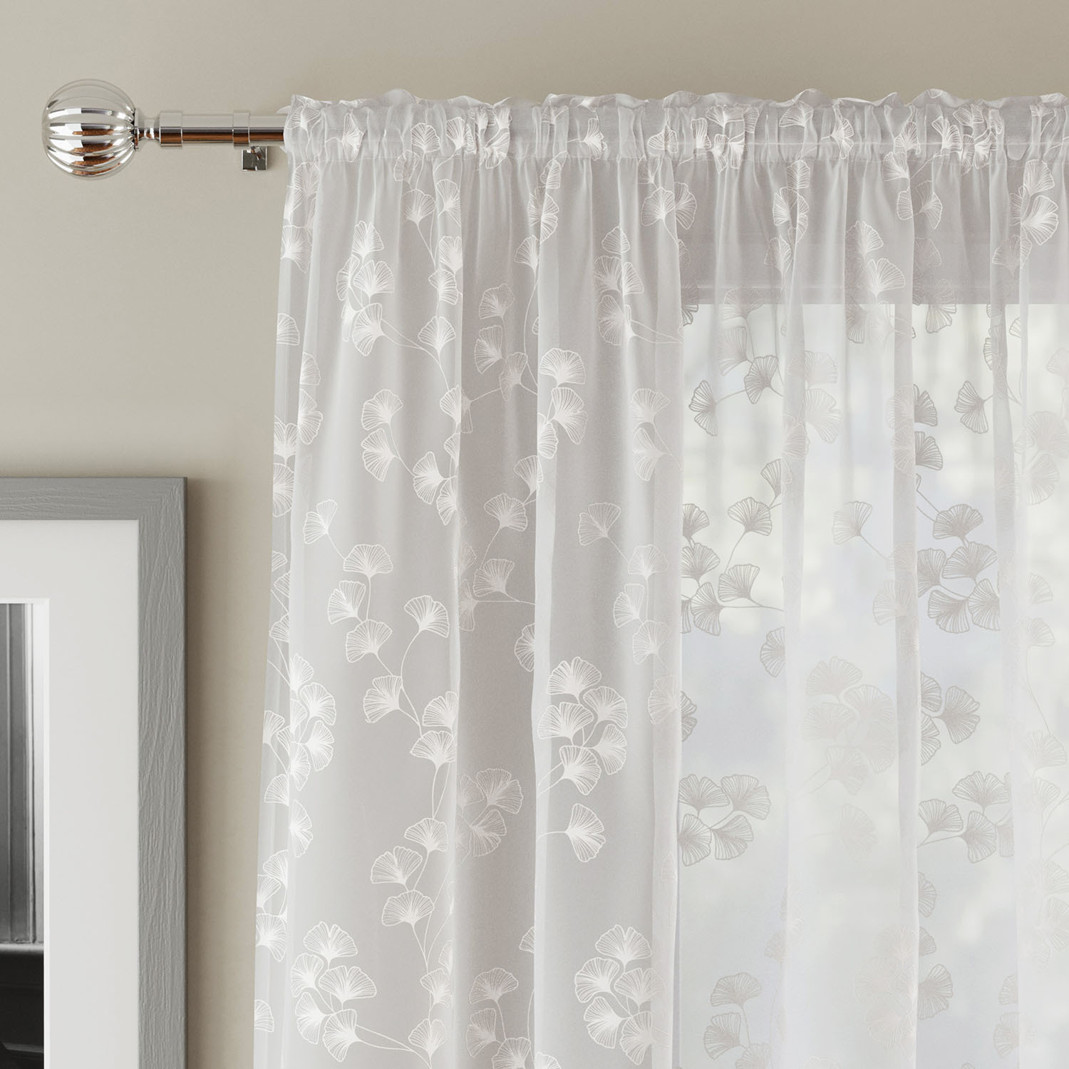 Delila Single Panel - White / 183cm Image 4