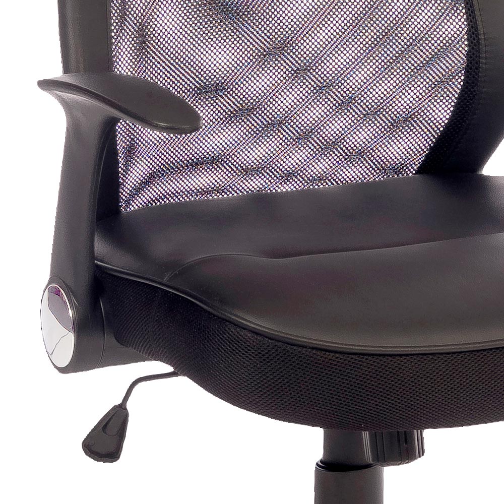 Teknik Black Mesh Swivel Curved Office Chair Image 5