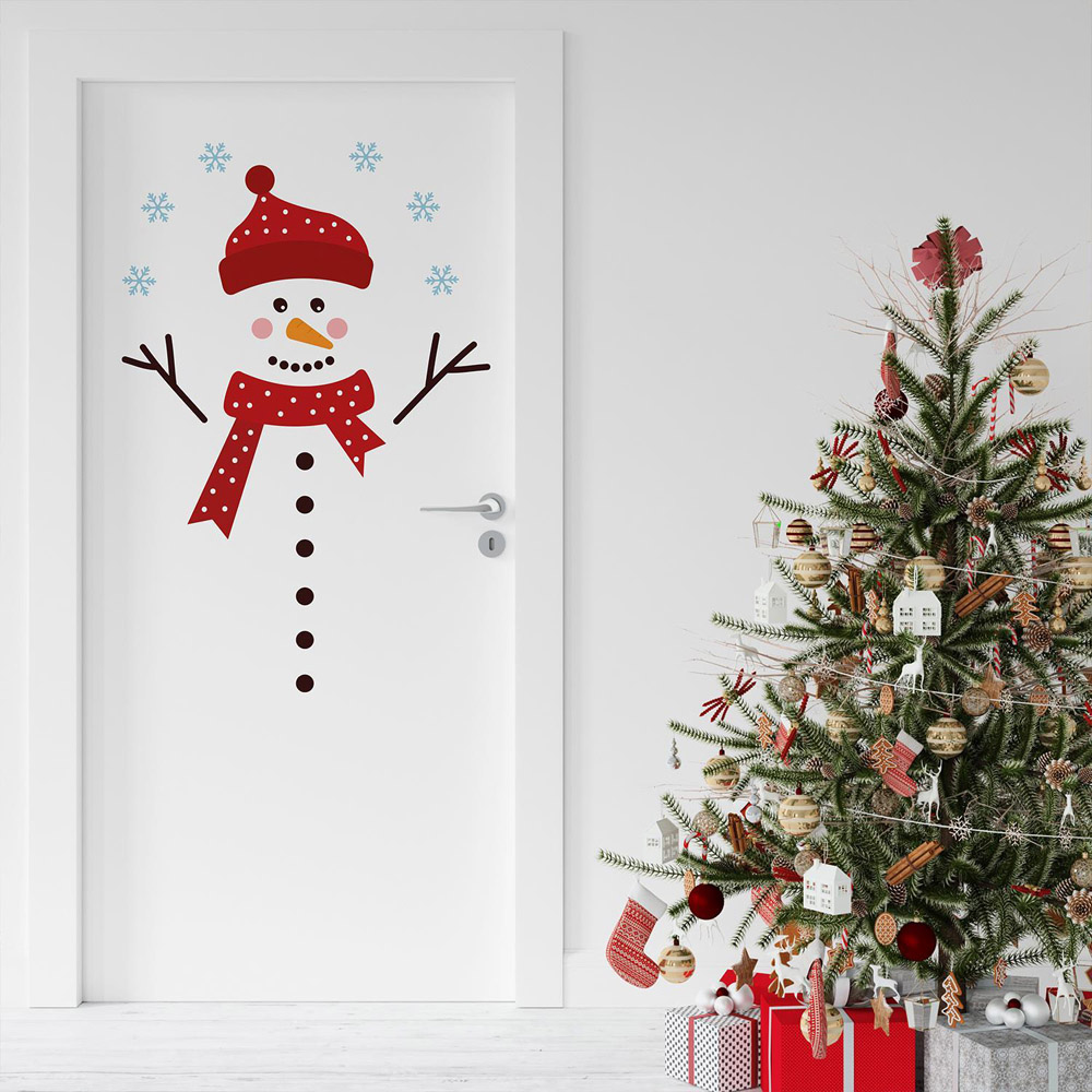 Walplus Cute Snowman Decoration Self Adhesive Christmas Wall Stickers 23 Piece Image 2