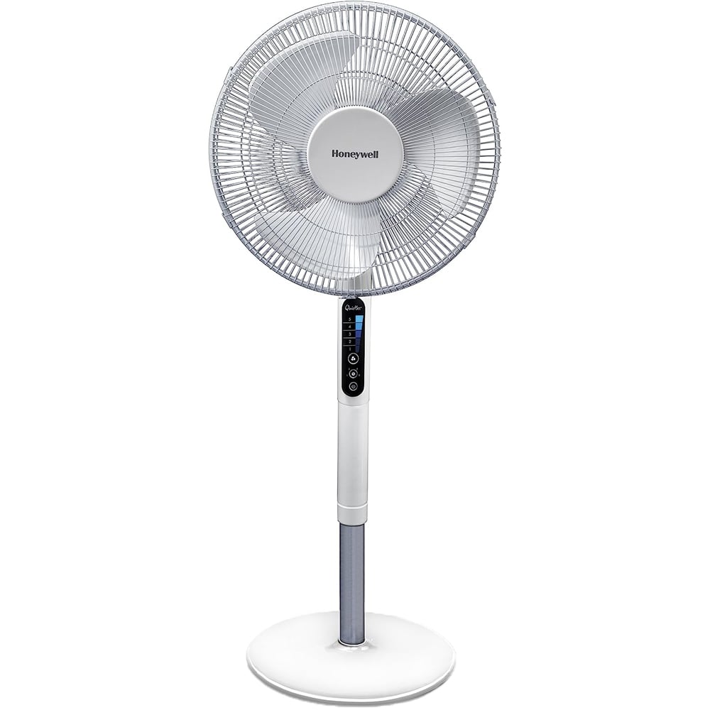 Honeywell Advanced QuietSet White Pedestal Fan 16 inch Image 1