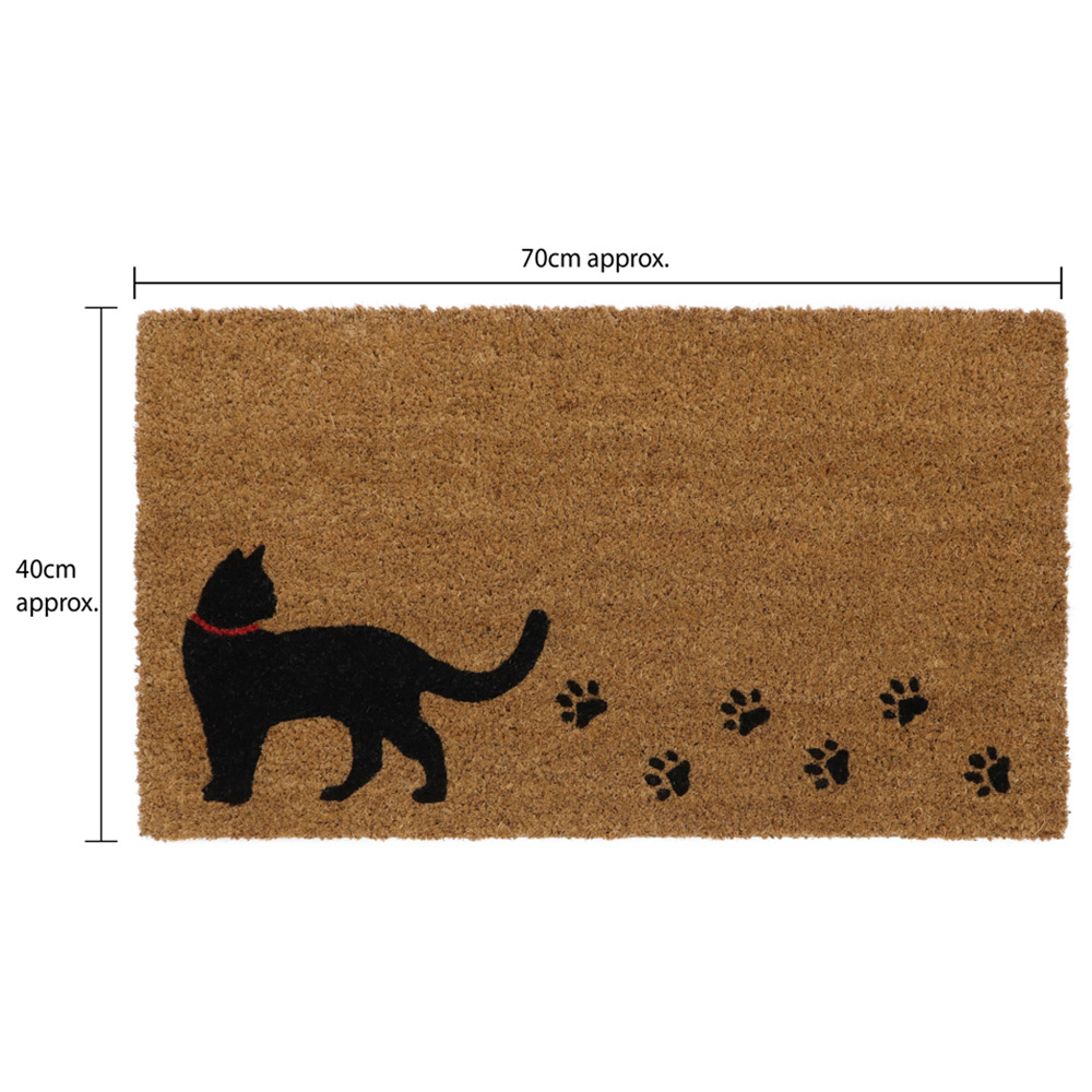 JVL Latex Coir Kitty Cat Doormat 40 x 70cm Image 5