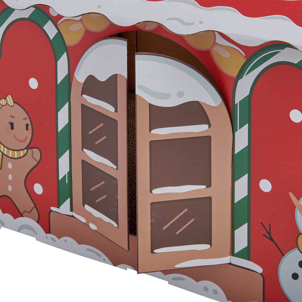 Wilko Christmas Scratch Cat House Image 4