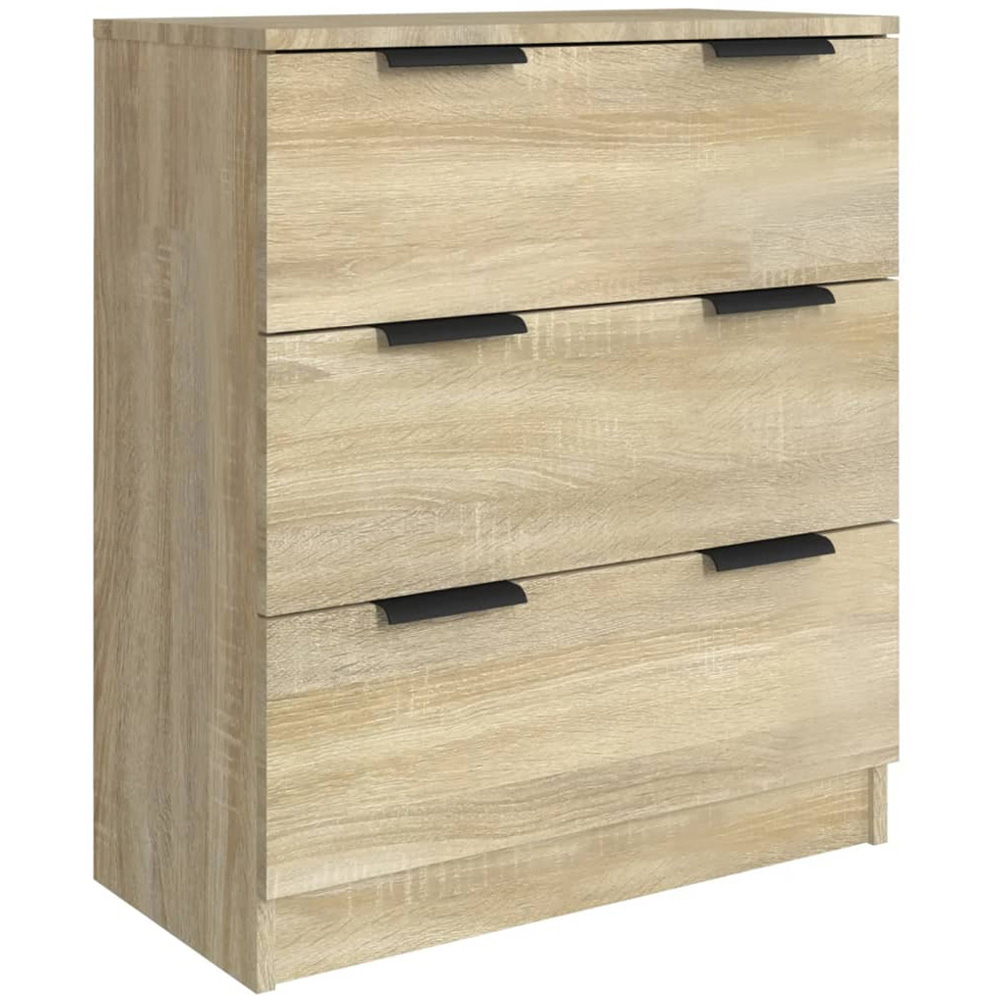 vidaXL 2 Door 7 Drawer Sonoma Oak Wide Sideboard Image 4