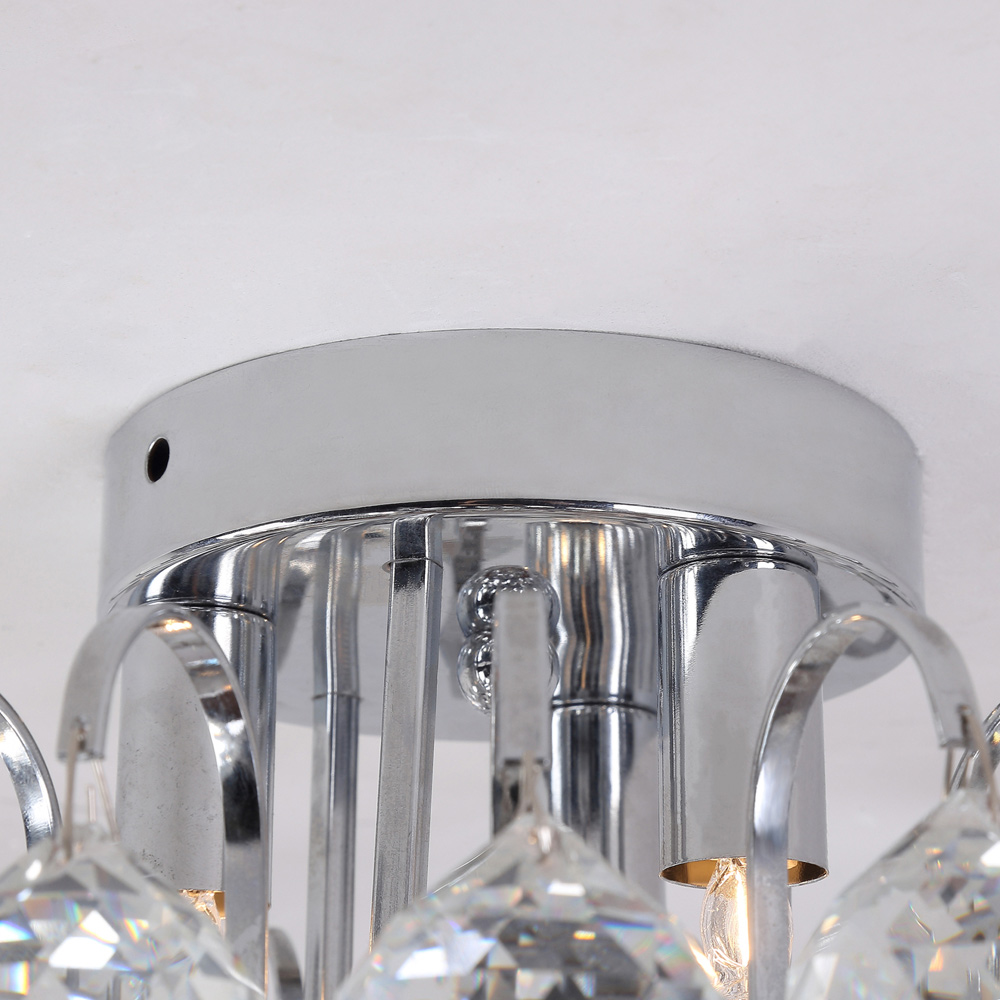 HOMCOM Crystal Ceiling Lamp Chandelier Image 5