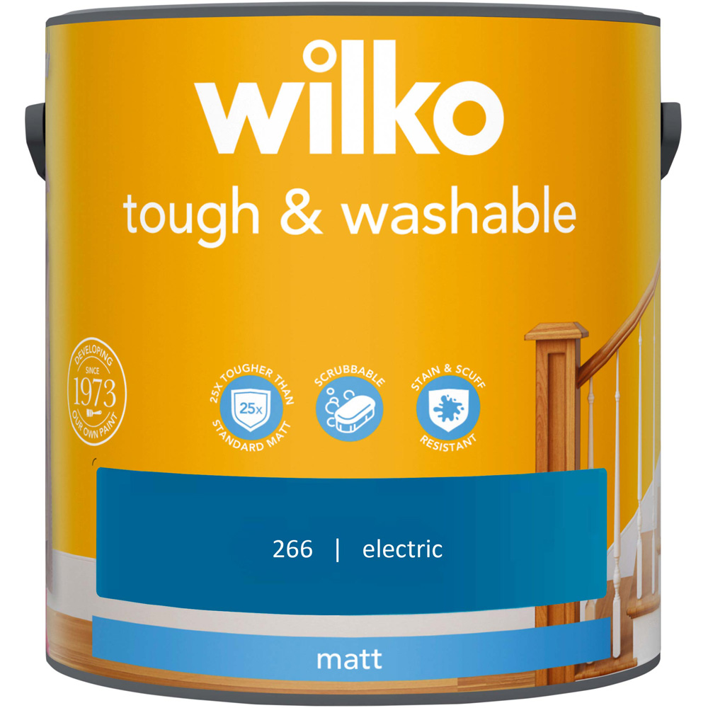 Wilko Tough & Washable Electric Matt Emulsion Paint 2.5L Image 2