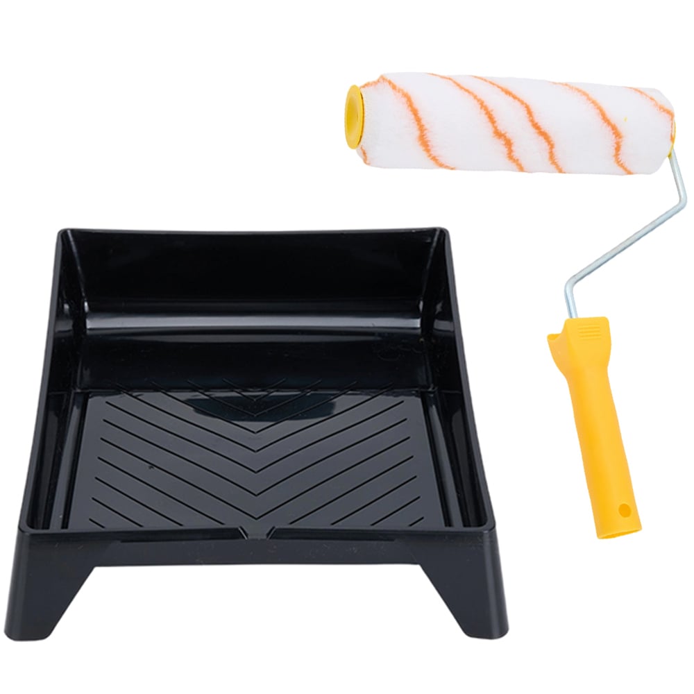 Living and Home 6 Piece 9 inch Paint Roller Set with Paint Tray Image 1