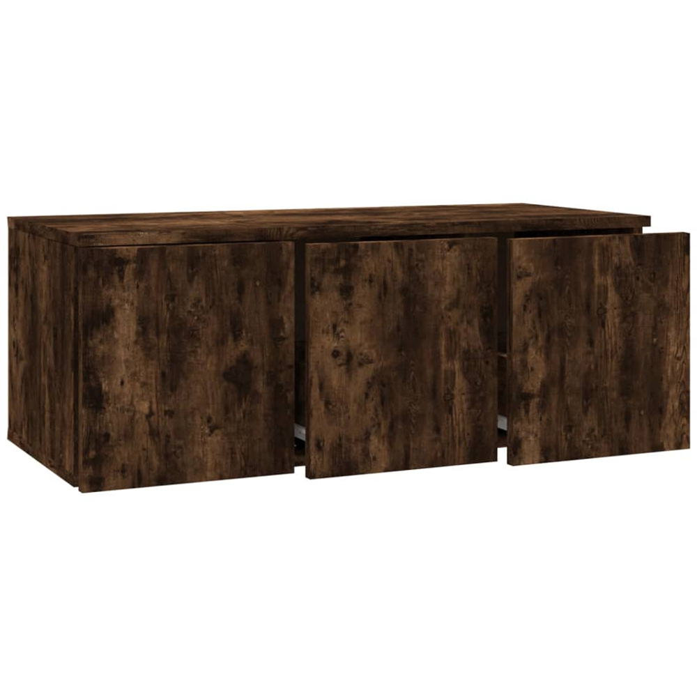 vidaXL 3 Drawer Smoked Oak TV Cabinet Image 6