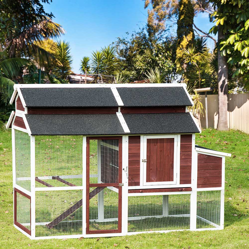 PawHut Large Wooden Chicken Coop Image 2