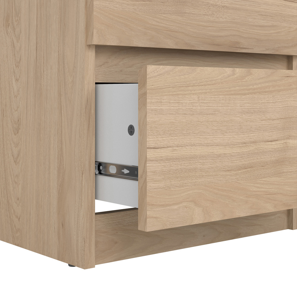 Florence 5 Drawer Jackson Hickory Oak Narrow Chest of Drawers Image 5