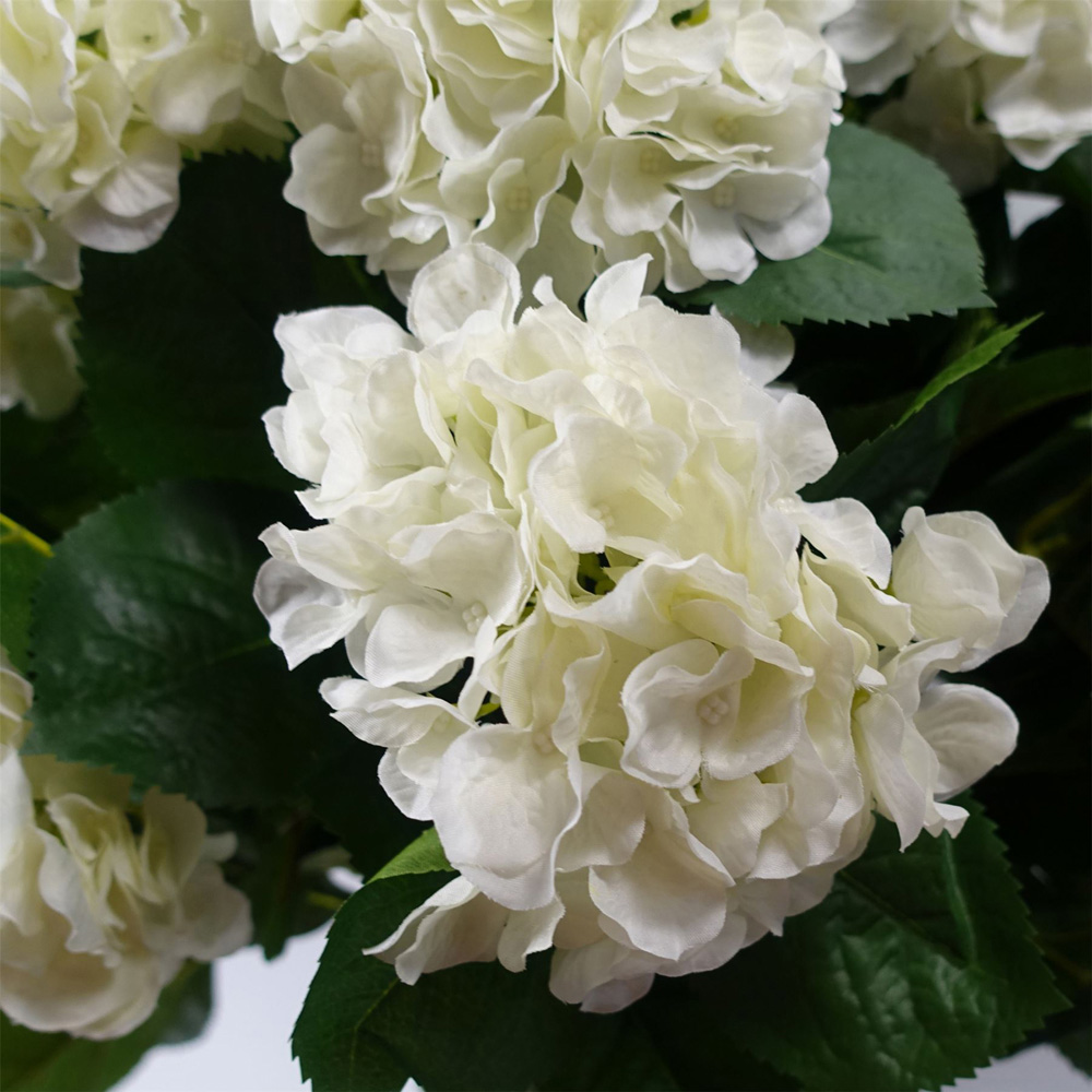 Leaf White Bush Hydrangea Artificial Plant in Pot 70cm Image 3