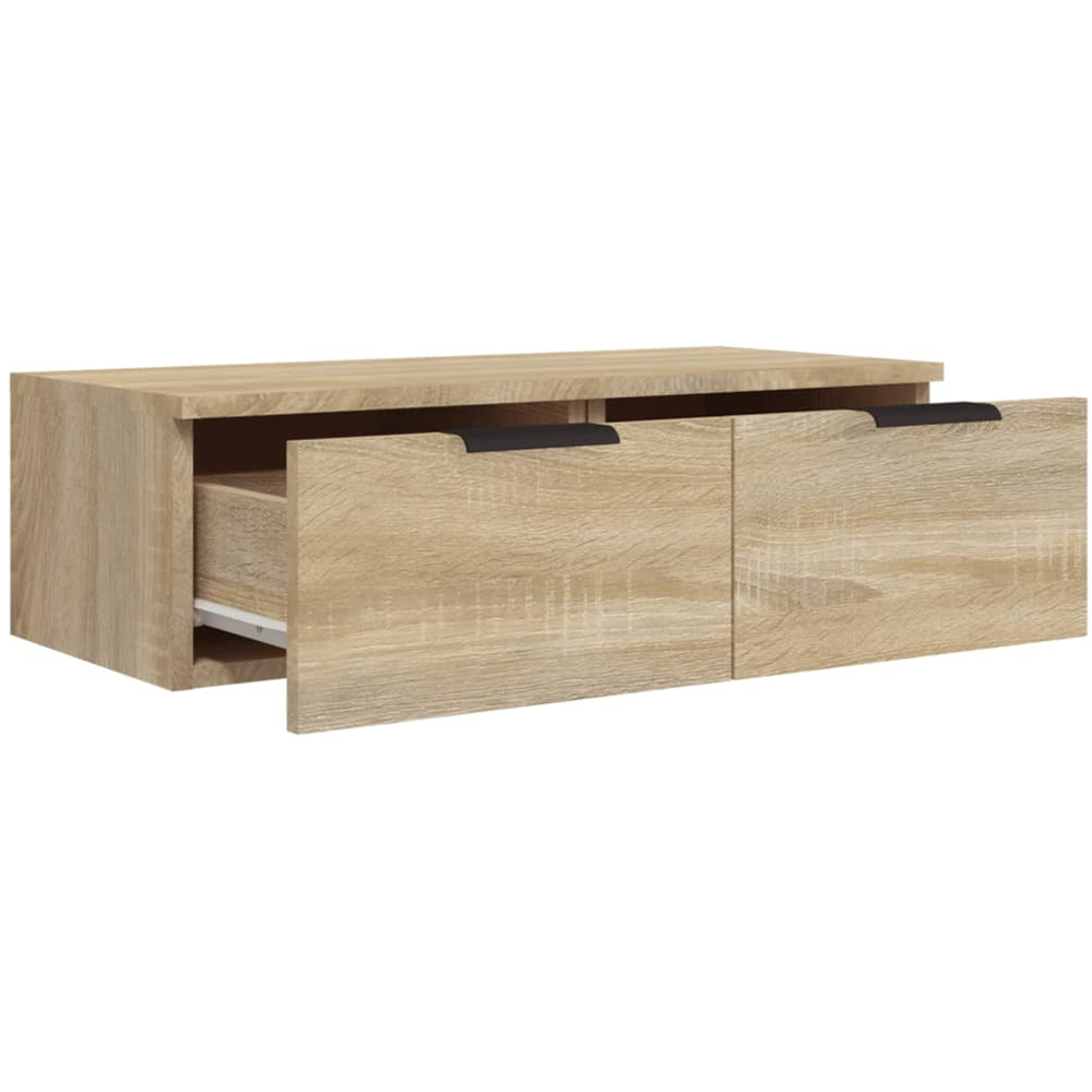 vidaXL 2 Drawer Sonoma Oak Wall Cabinet Set of 2 Image 7
