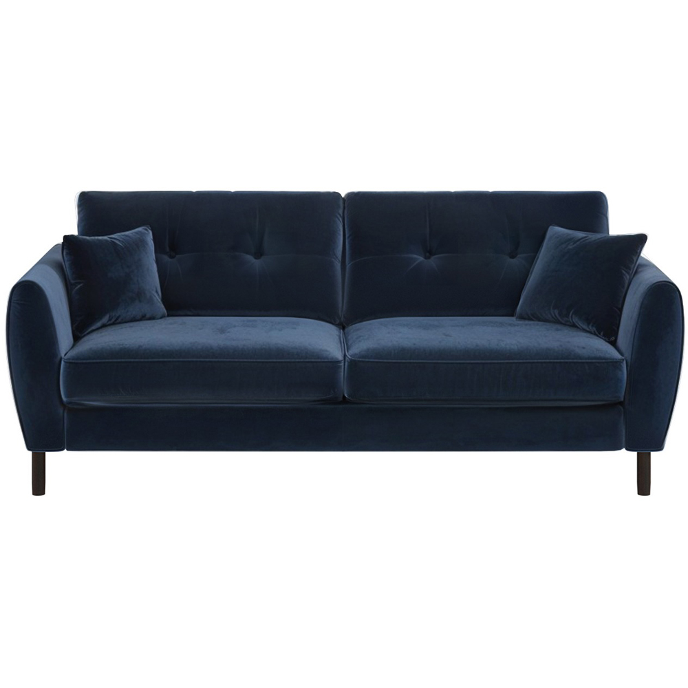 Solace+Co Ellison 3 Seater Navy Velvet Sofa Image 2
