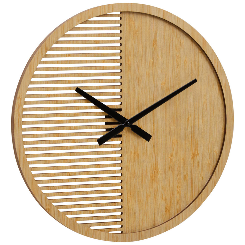 Premier Housewares Vitus Wooden Wall Clock Large Image 3