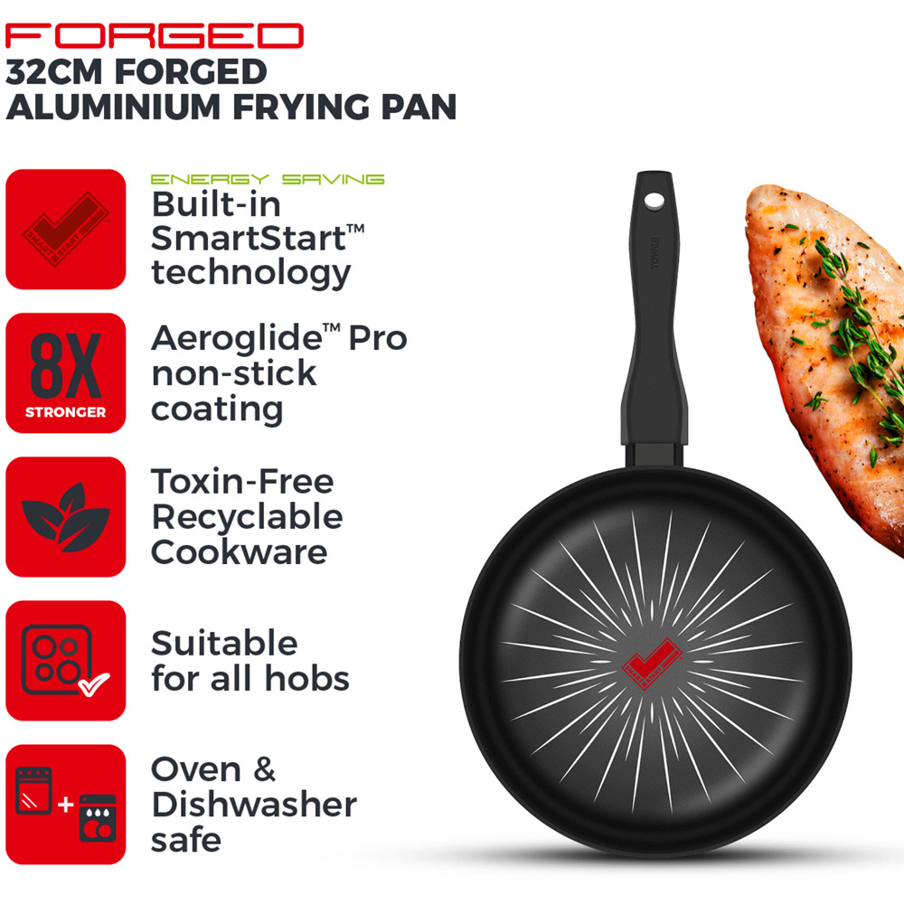 Tower Smart Start Forged 32cm Aluminium Frying Pan Image 2