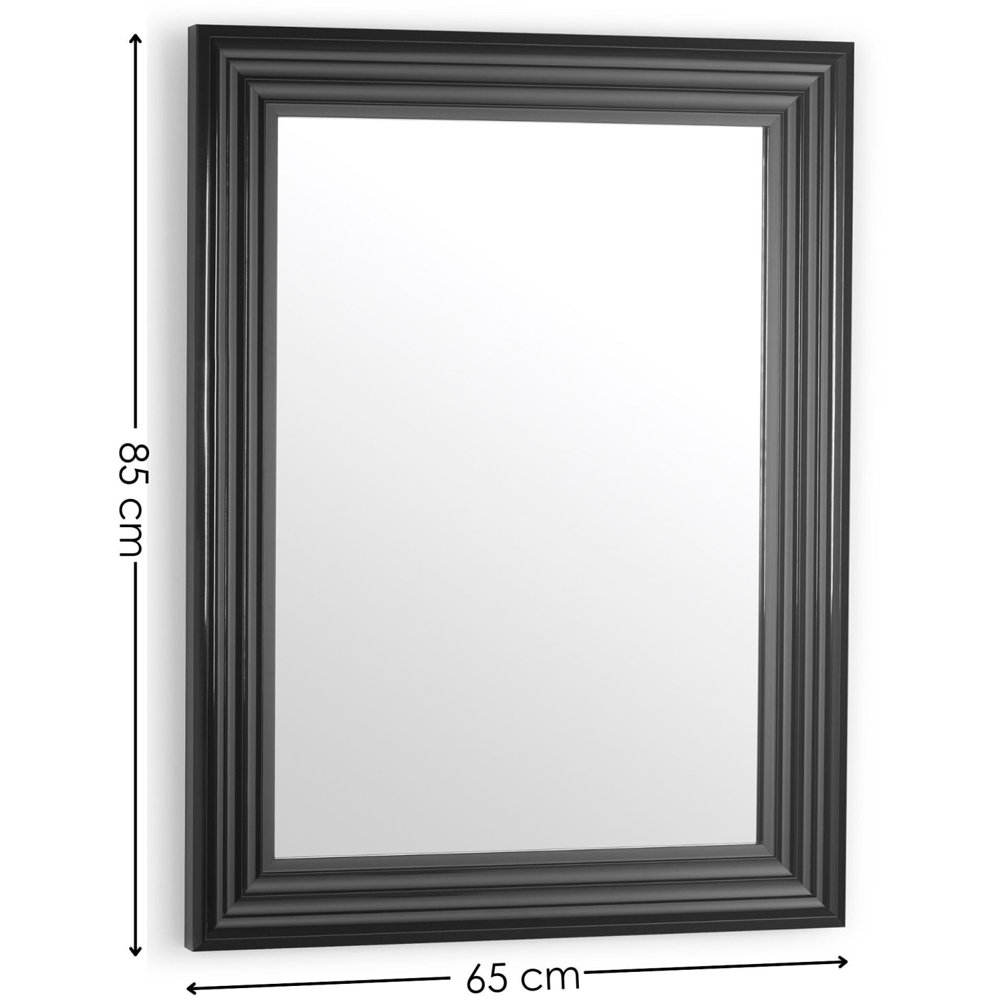 Julian Bowen Tokyo Gloss Black Rectangular Dressing Mirror 85 x 65cm Image 7