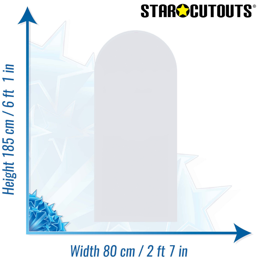 Star Cutouts Silver Blue Sailboard Cardboard Cutout 6.1ft Image 6