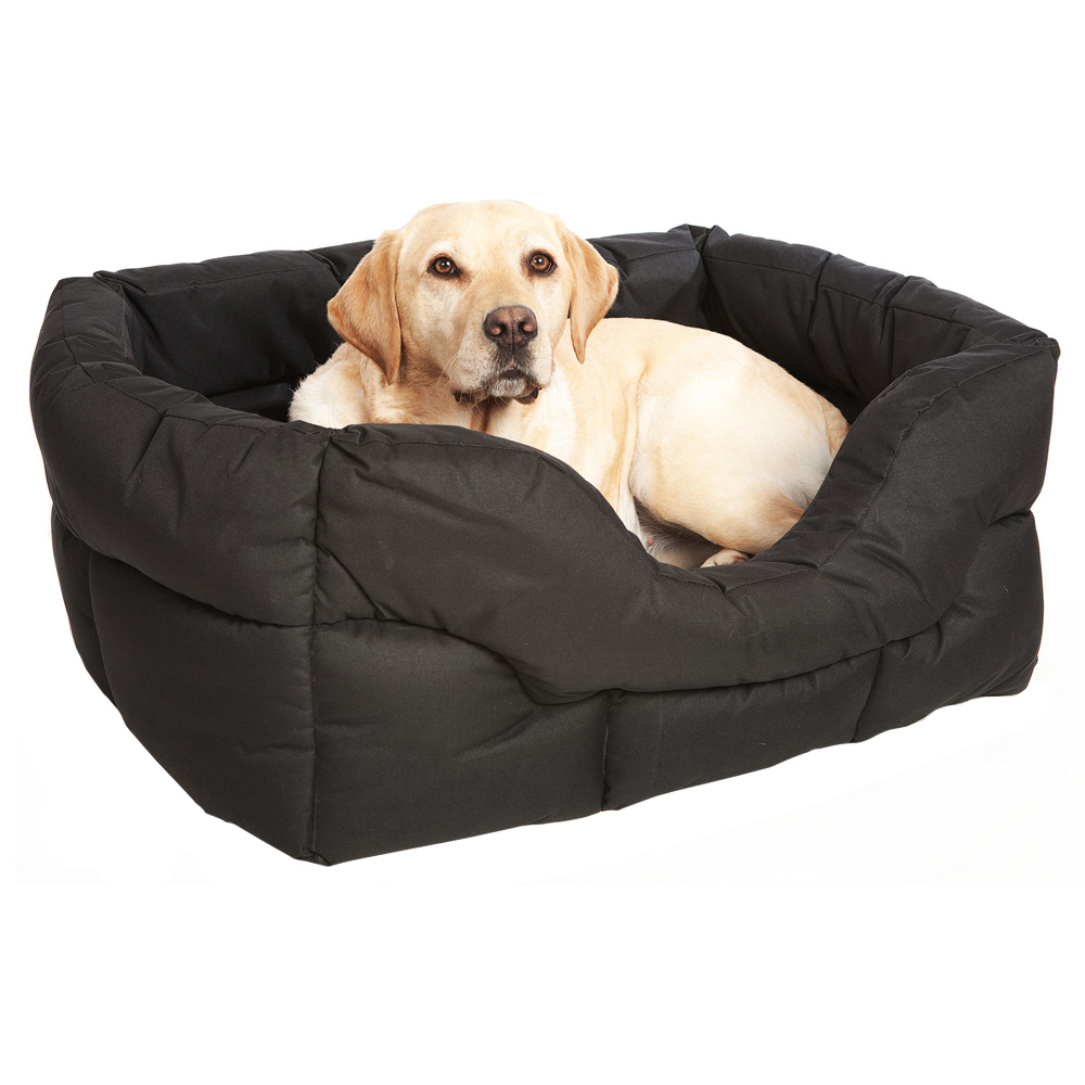 P&L Medium Black Heavy Duty Dog Bed Image 2