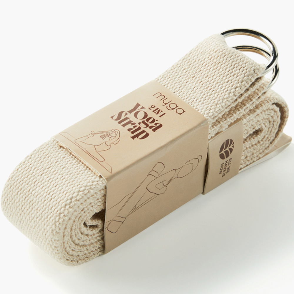 Myga Sand Adjustable Yoga Belt Sling with Metal D Rings Image 2