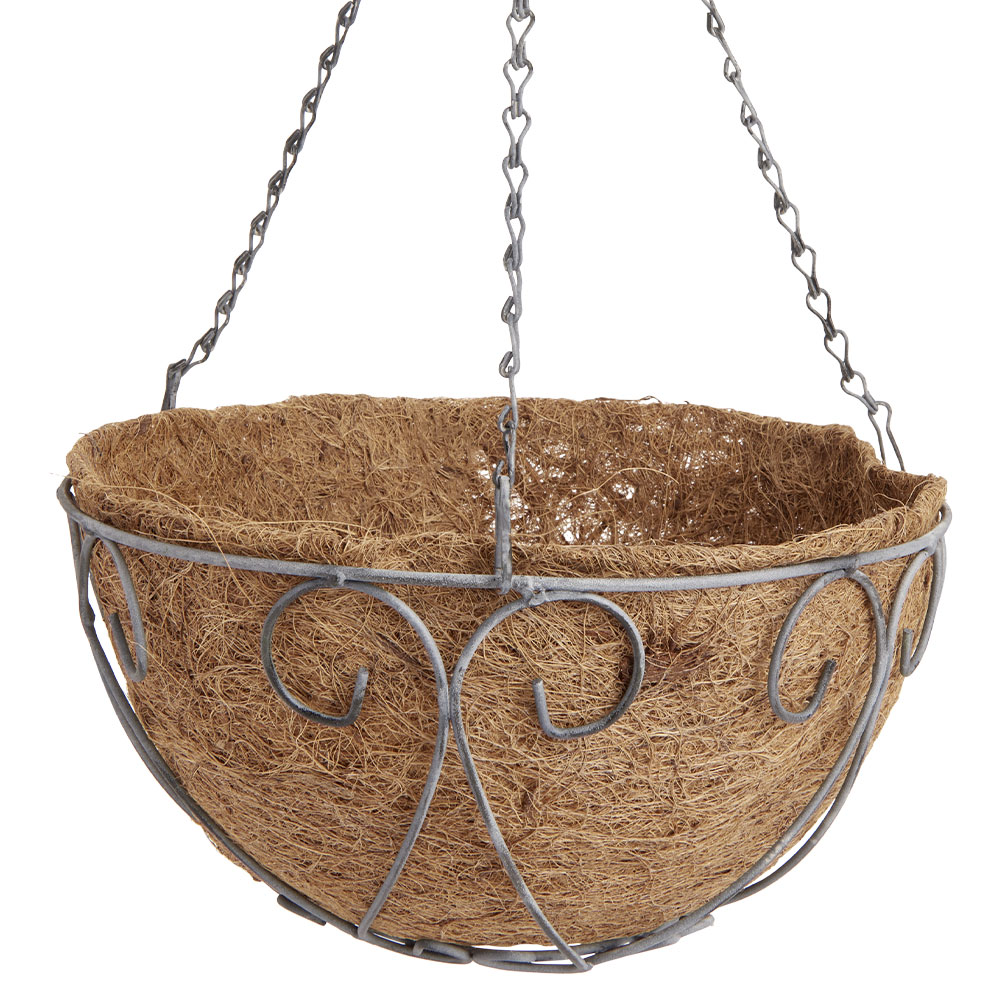 Wilko 30cm Antique Swirl Hanging Basket Image 3