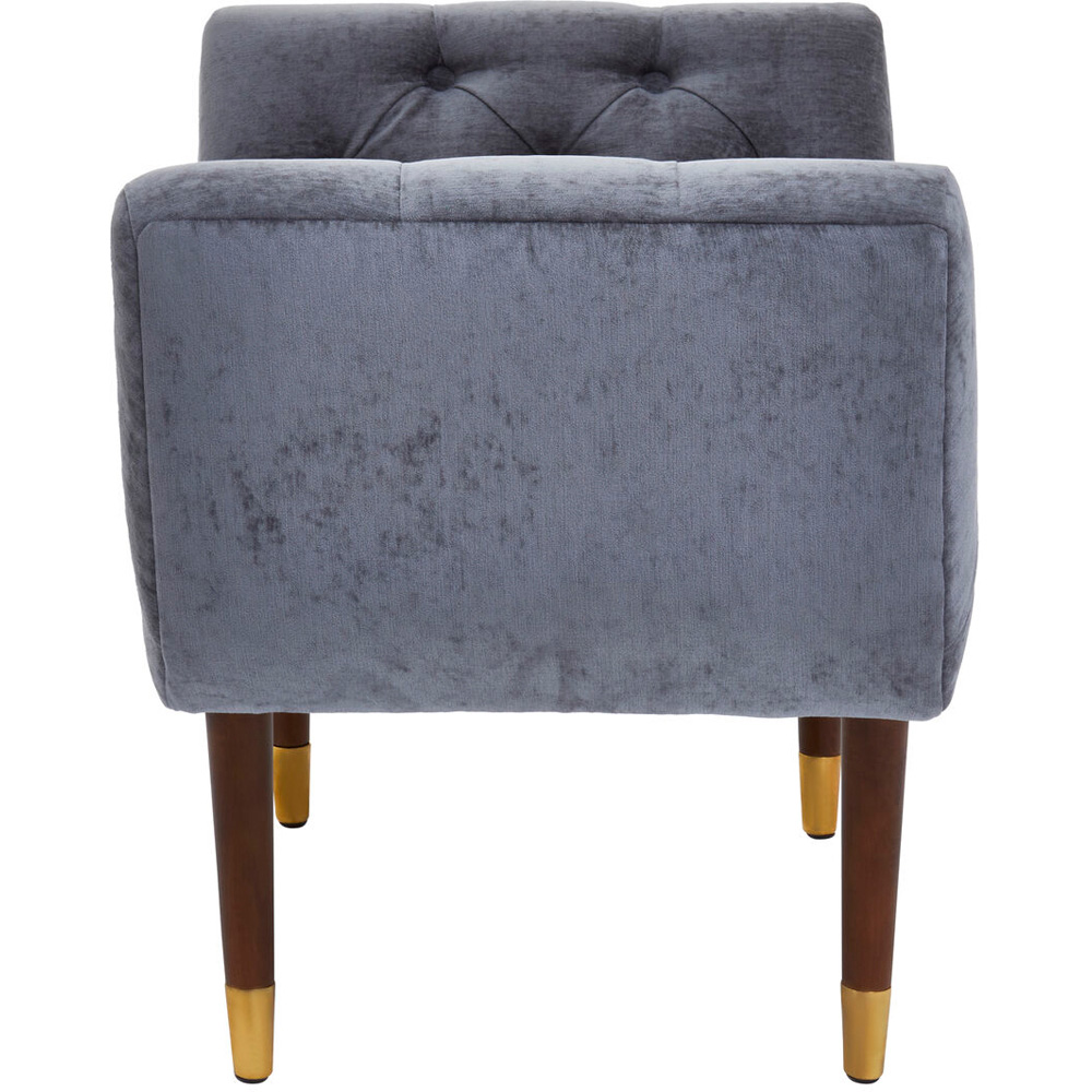 Premier Housewares Shay Grey Chenille Stool Image 2