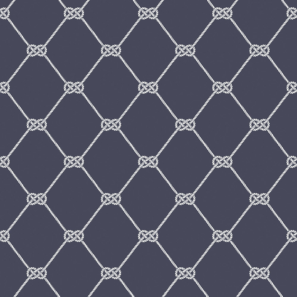 Galerie Deauville 2 Geometric Navy Blue and White Wallpaper Image 1