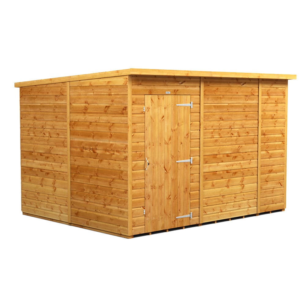 Power Sheds 10 x 8ft Pent Wooden Shed Image 1