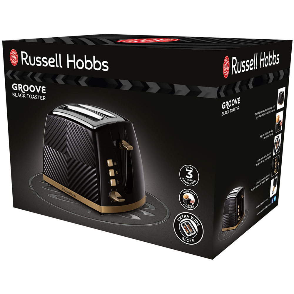 Russell Hobbs 26390 Groove 2 Slice Toaster Black 850W Image 5