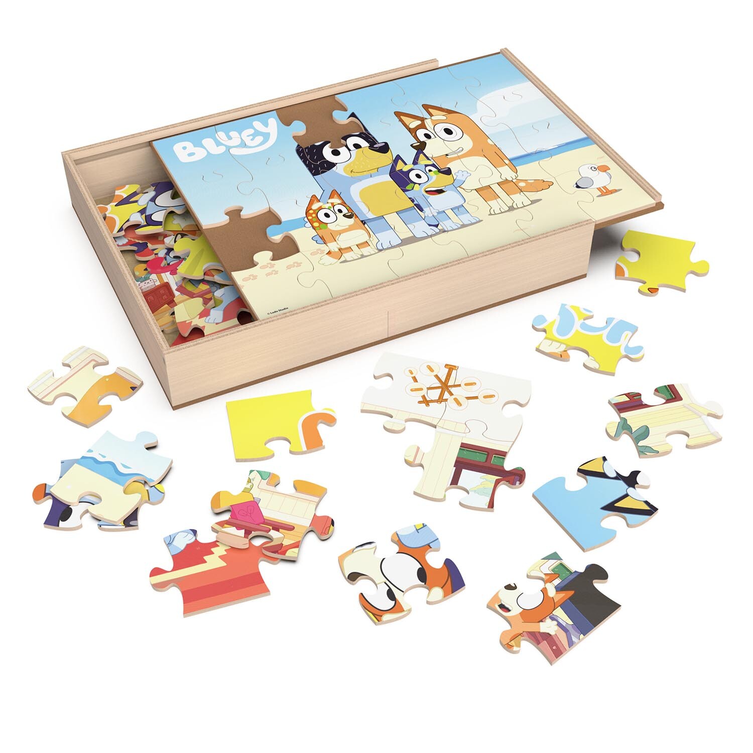 Spin Master Bluey Wooden Puzzles 3 Pack Image 3