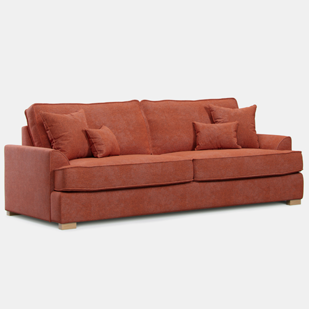 Alba City 4 Seater Ruby Fabric Sofa Image 2
