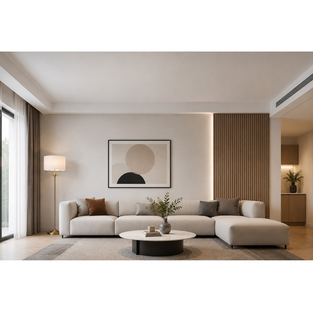 Cosylyte Winston 3 Light Classic Faux Linen Shade Brass Base Floor Lamp Image 7
