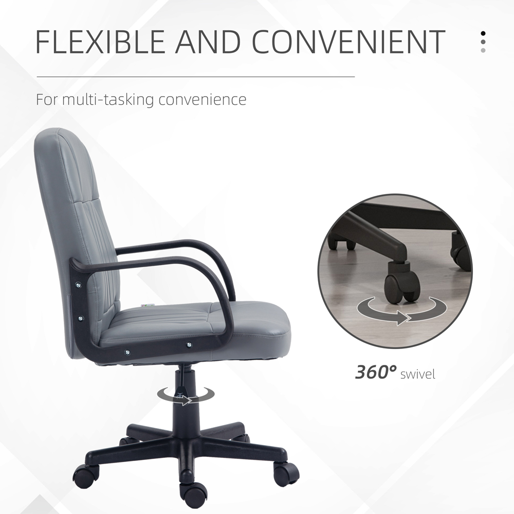 Portland Grey Swivel Office Chair Image 5