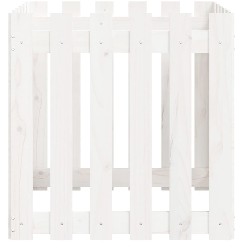 vidaXL White Pine Wood Garden Planter 60 x 60 x 60cm Image 5