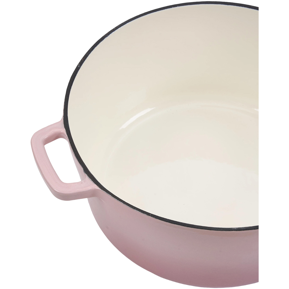 Living and Home Pink Enamelled Cast Iron Dutch Oven Cooking Pot 4.5L Image 6