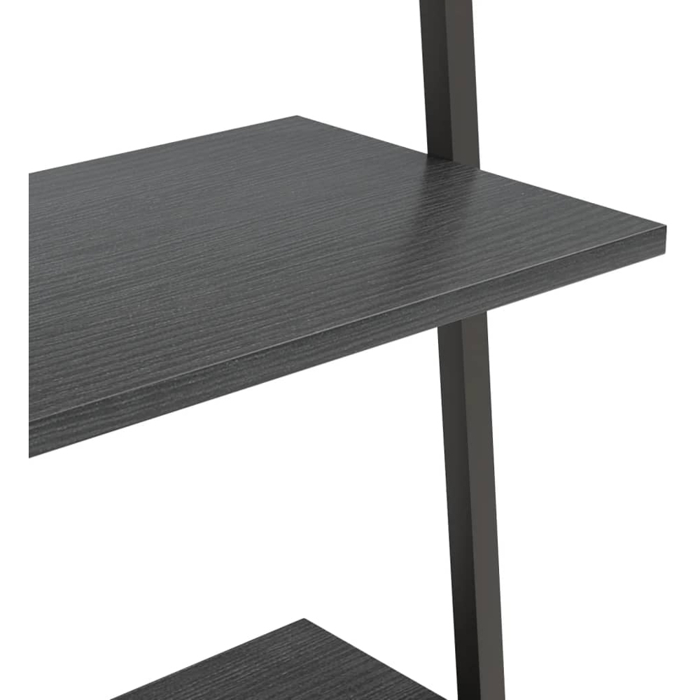 vidaXL 4-Tier Black Tall Leaning Shelf Image 6