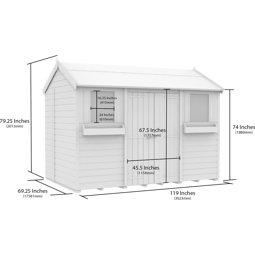 DIY Sheds 10 x 6ft Tongue and Groove Timber Apex Summer Garden Shed Image 9