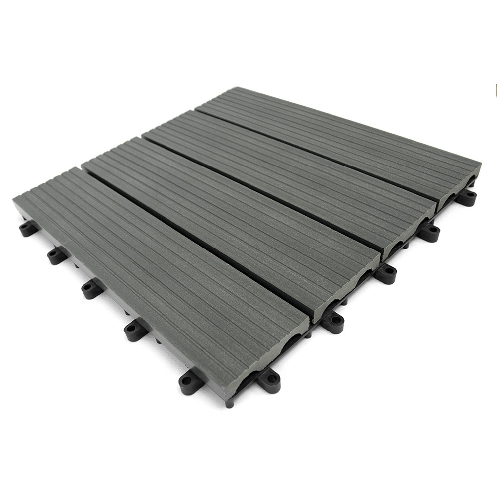 MonsterShop WPC Decking Floor Tiles 30 x 30cm 33 Pack Image 1