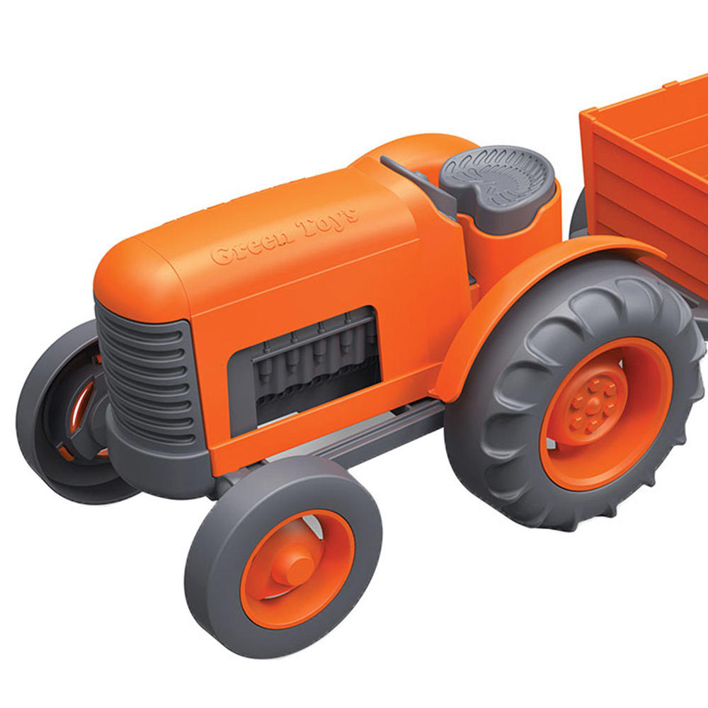 Green Toys 2-Piece Orange Tracker and Trailer Image 3
