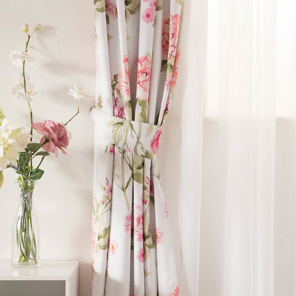 Serene Floral Anisshka Eyelet Curtains 168 x 183cm Image 2