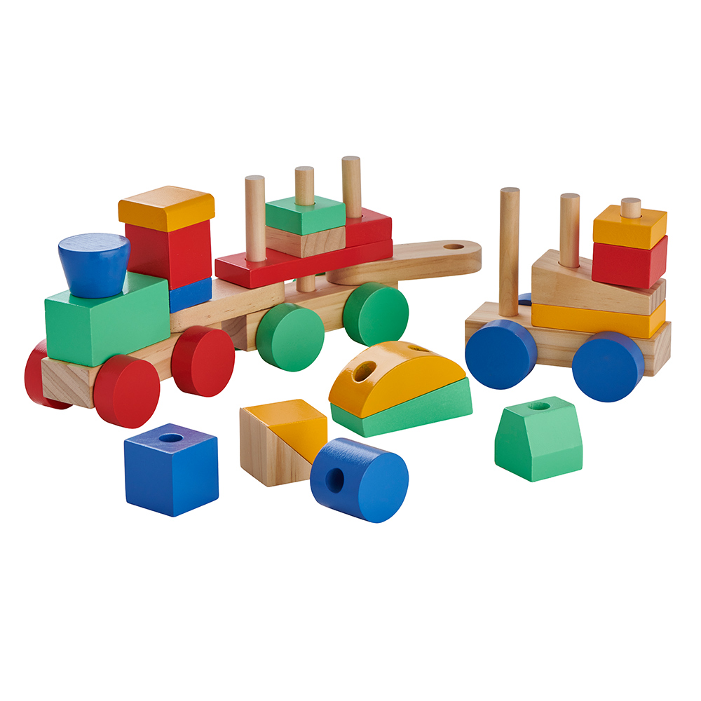 Wilko HB1004 Wooden Stacking Train Multicolour 18 Months And Above Image 3