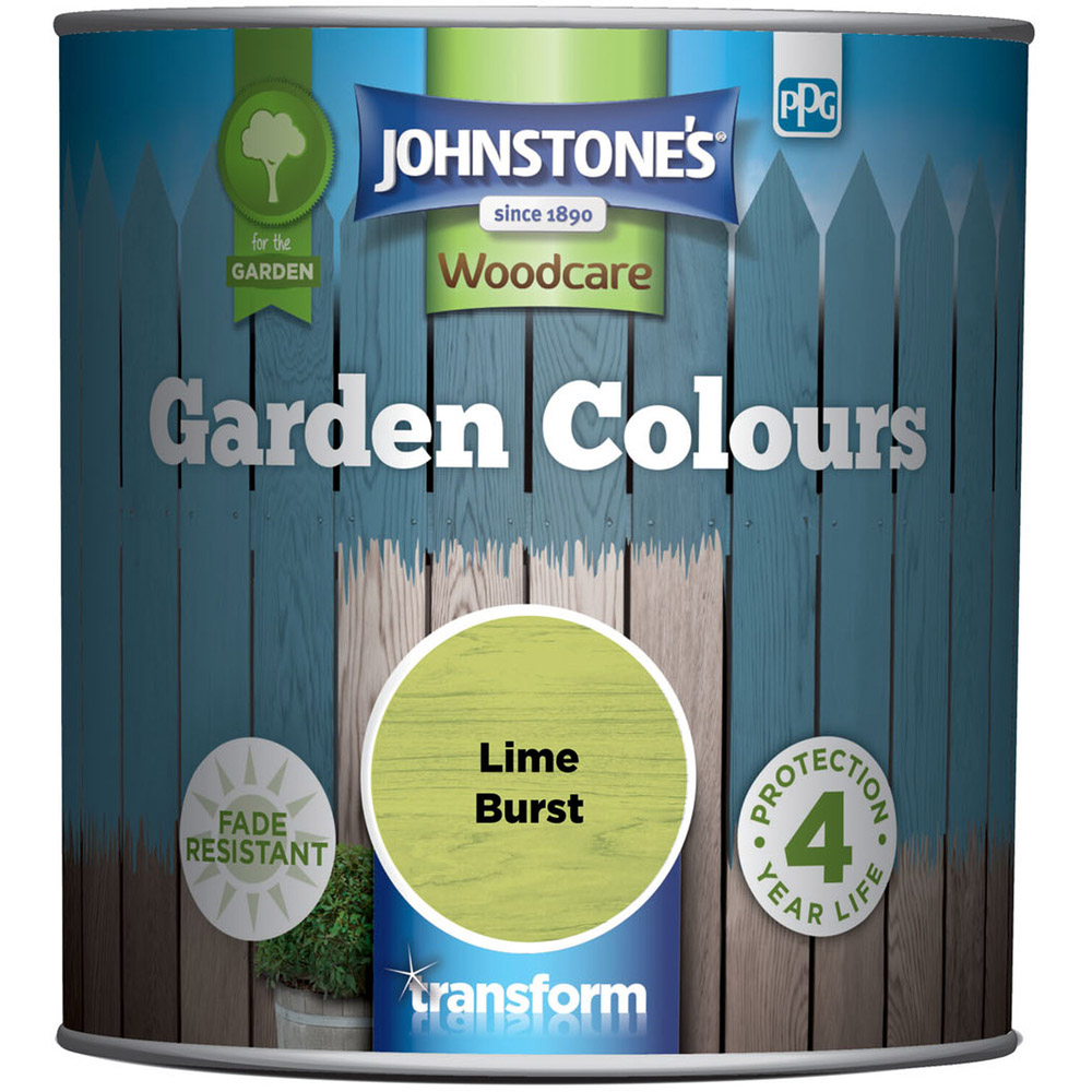 Johnstone's Woodcare Lime Burst Garden Colours Paint 1L Image 2