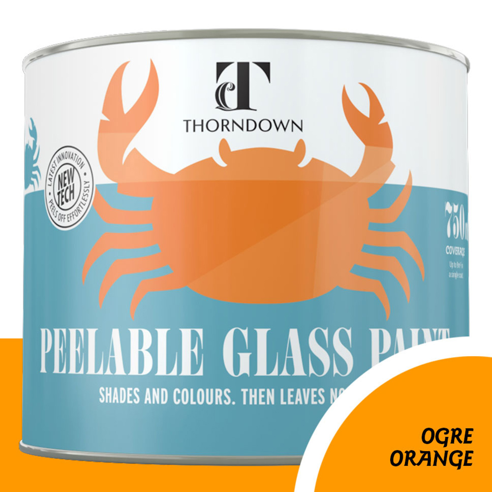 Thorndown Ogre Orange Peelable Glass Paint 750ml Image 3