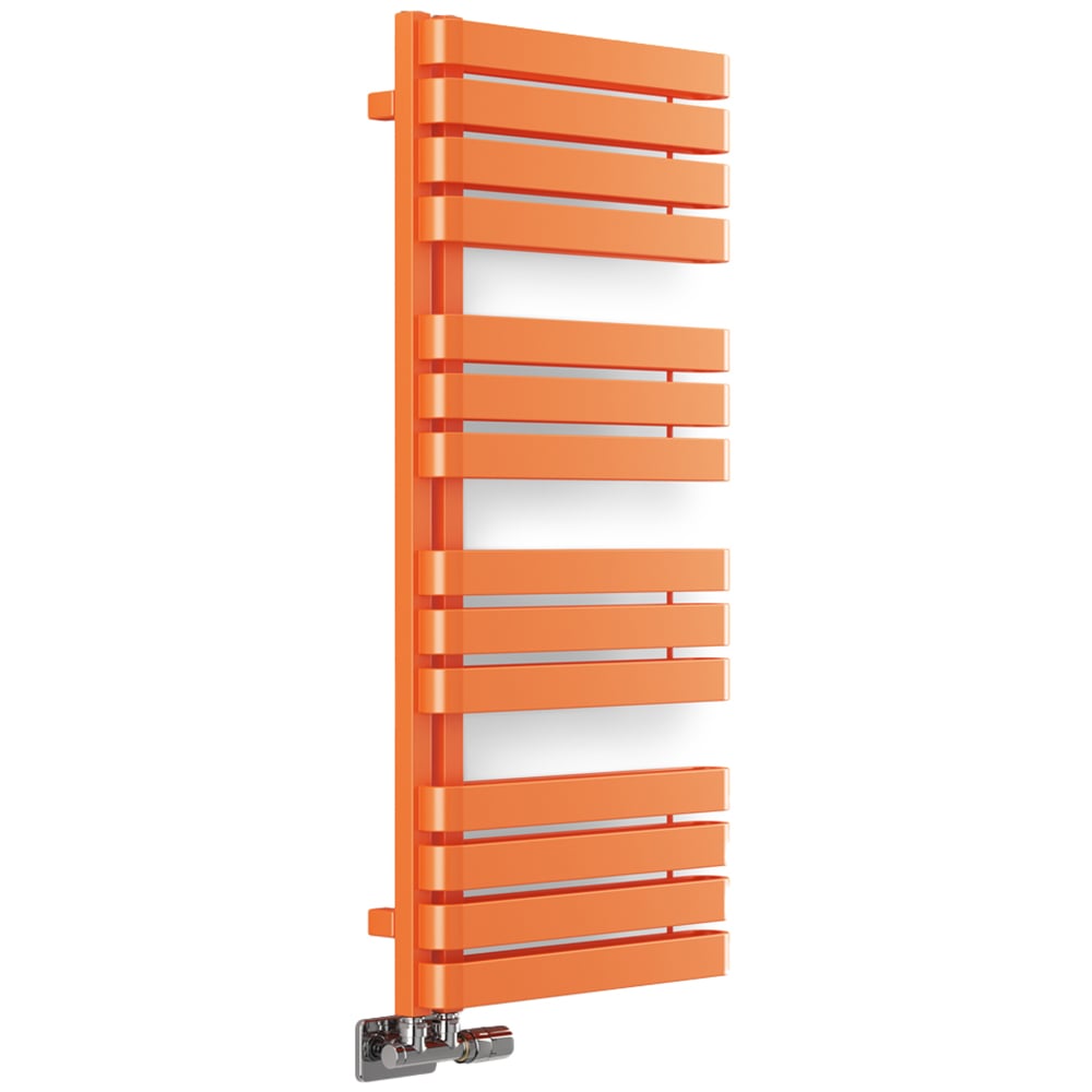 Terma Warp S Matt Orange Heated Towel Rail 2605 BTU 1110 x 500mm Image 1