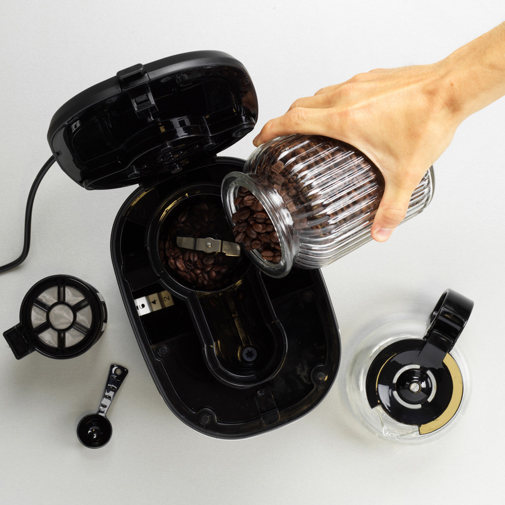 Salter EK4368 Black 750ml Caffe BeanToJug Filter Coffee Maker 650W