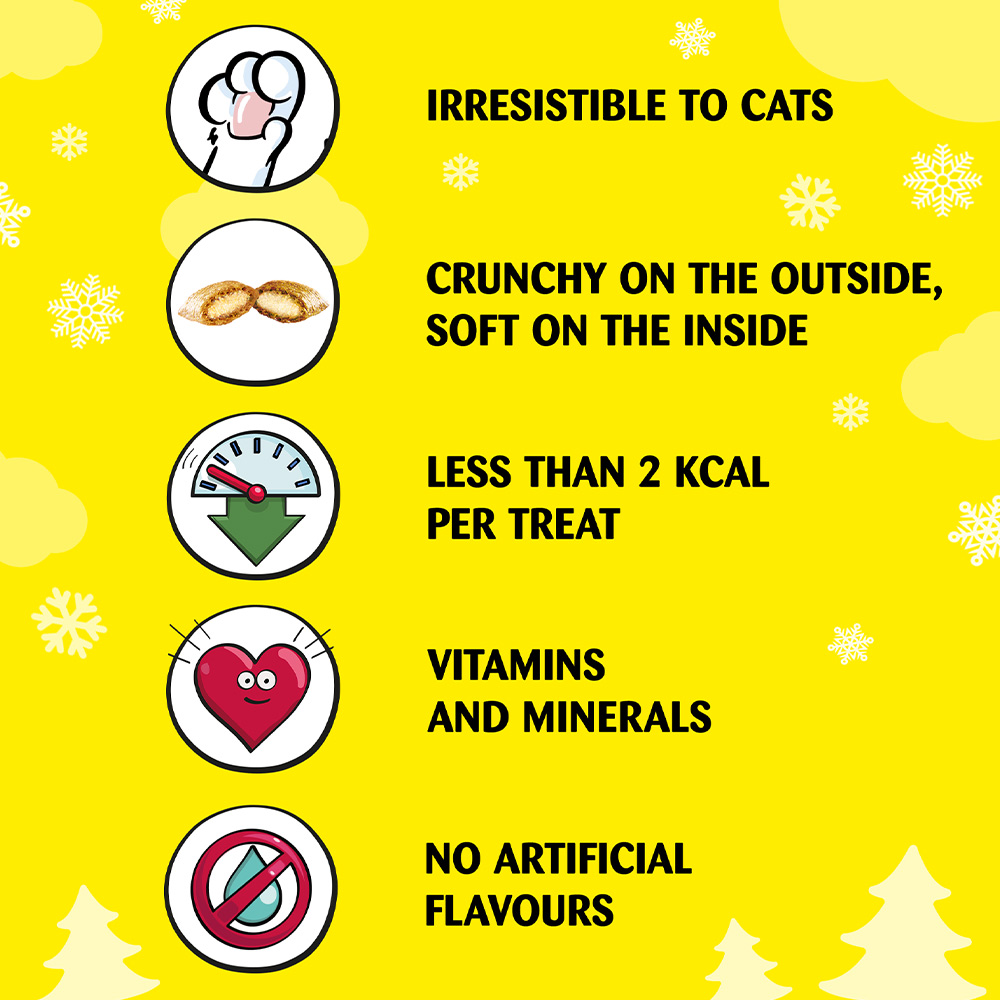 Dreamies Mix Cat Treat Biscuits with Turkey and Salmon Flavour 60g Image 5