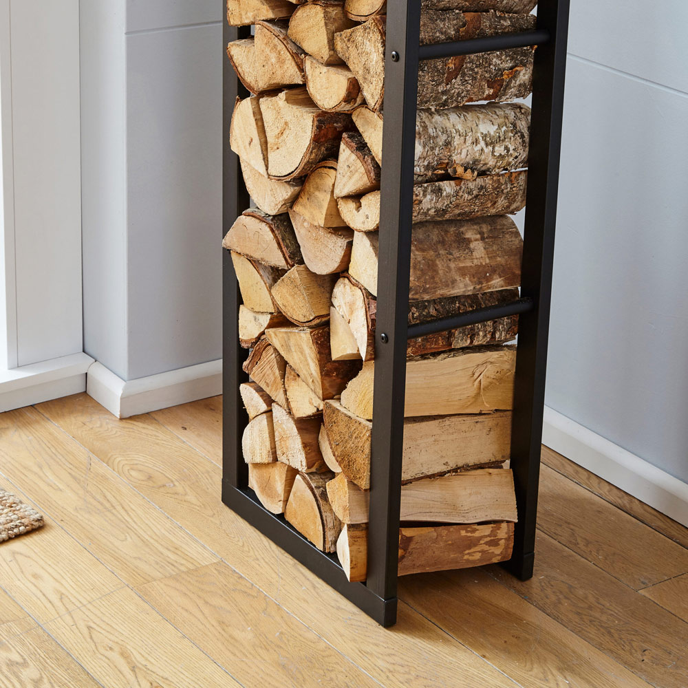 Neo Tall Black Firewood Log Rack Image 6