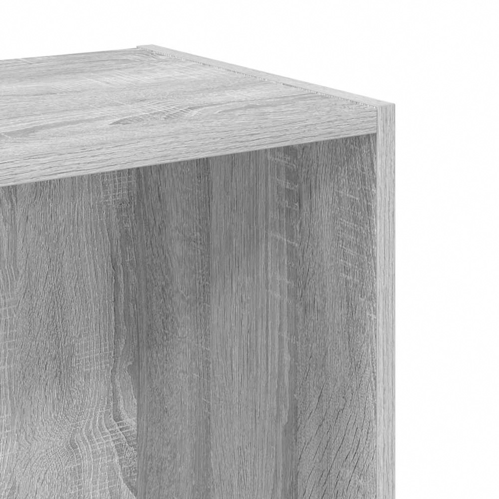 vidaXL 2 Shelf Grey Sonoma Small Bookcase Image 8